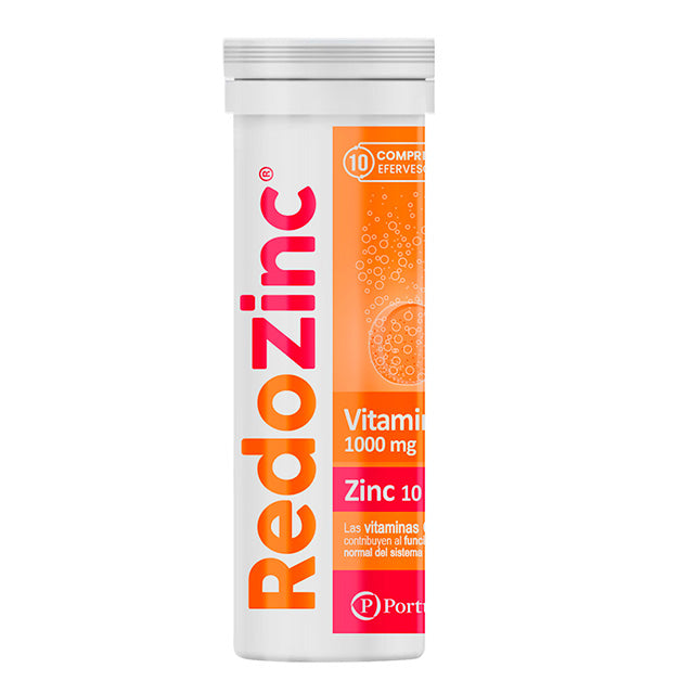 Vitamina Con Zinc Redozinc 1000/10Mg X 10 Comprimidos Efervescentes