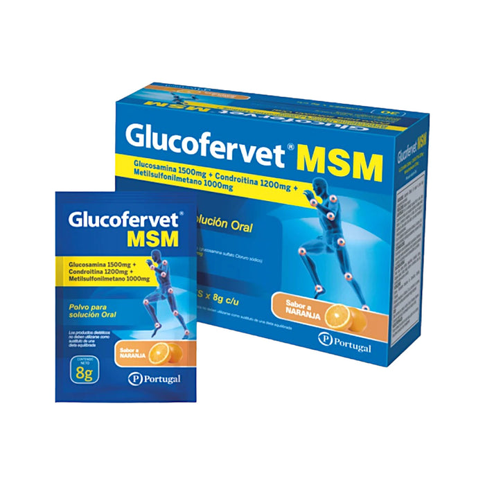 Glucofervet Msm Glucosamina Sulfato 1500G Y Condroitina Sulfato 1200G X Sobre