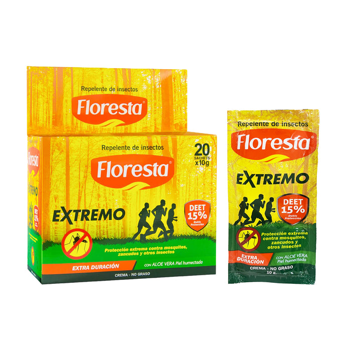 Repelente Floresta Deet 15% Crema Extremo X Sobre