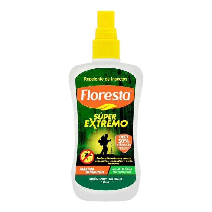 Repelente Floresta Deet 30% + Ir Locion Spray Super Extremo X 120Ml