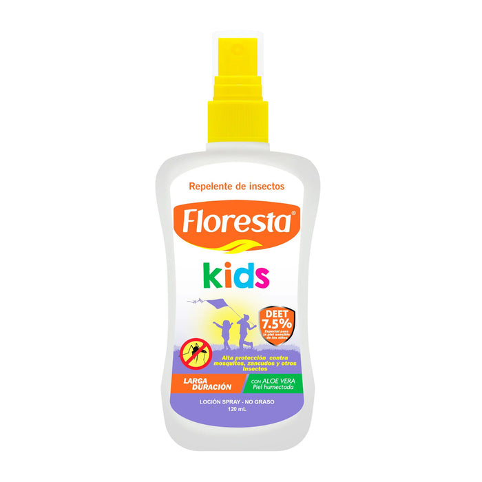 Repelente Floresta Kids Deet 7.5% Locion En Spray X 120Ml