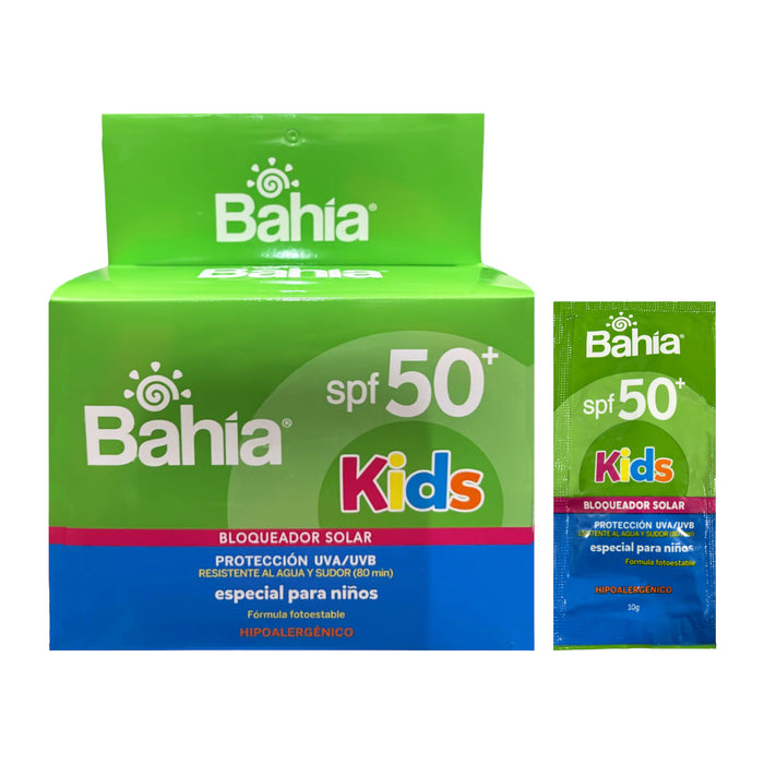 Bloqueador Solar Bahia Kids Spf50+ Niños X 20 Sobres