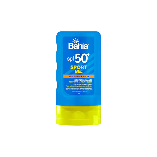 Envase de Bloqueador Solar Bahia Sport Gel SPF50+ de 60g.