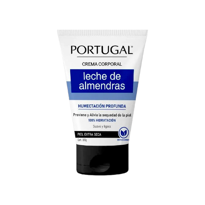 Envase de Crema Corporal Portugal Leche de Almendras de 100g.