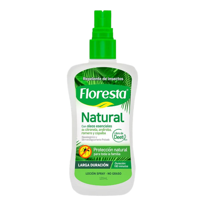 Repelente Floresta Natural Locion En Spray Hipoalergenico X 120Ml