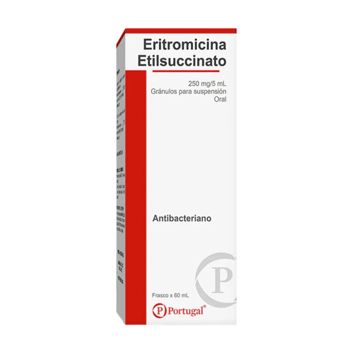 Eritromicina 250Mg/5Ml Suspensión X 60Ml