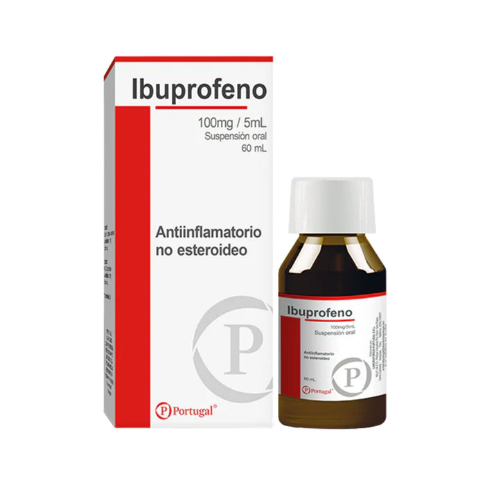 Ibuprofeno 100Mg/5Ml Suspensión X 60Ml
