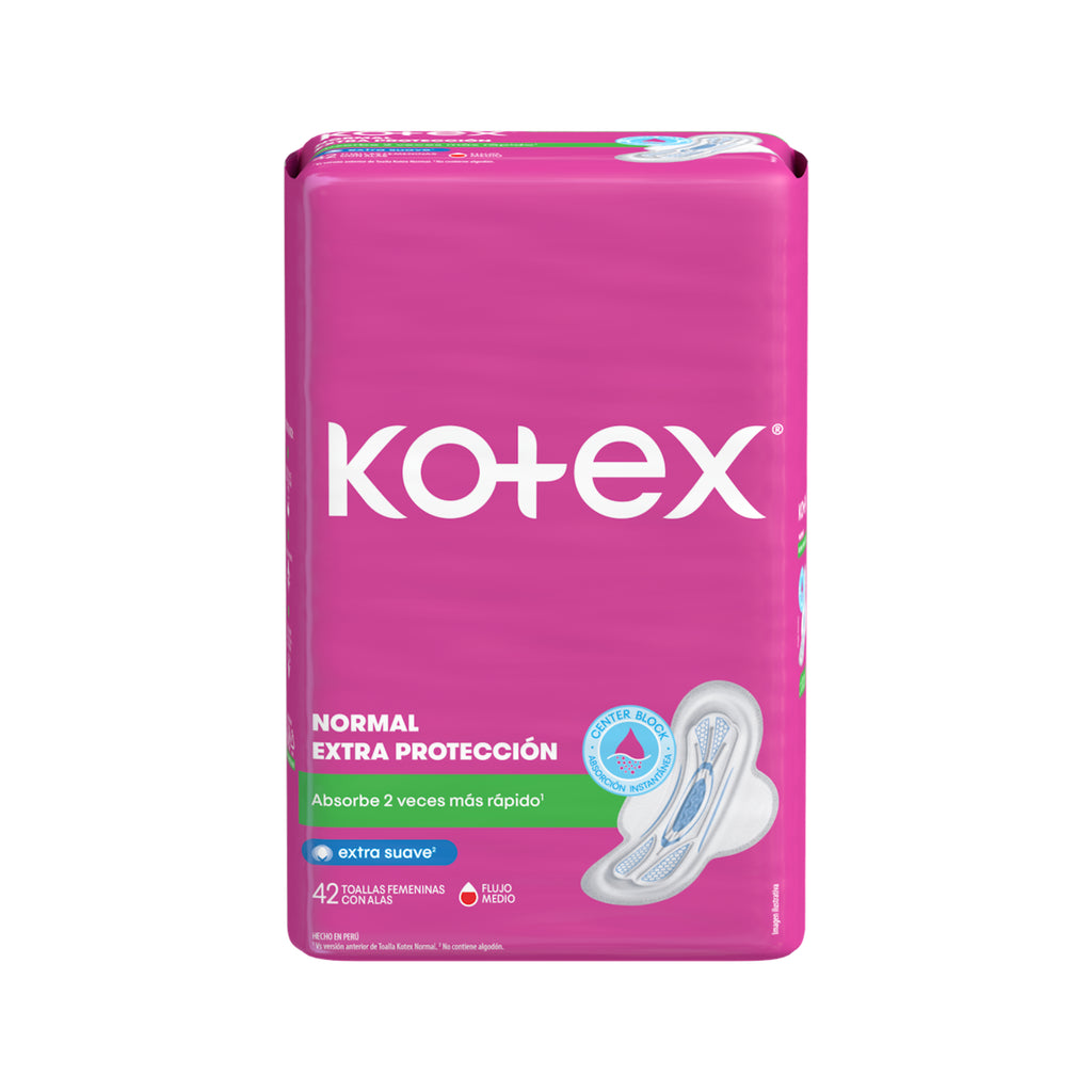 Toallitas Kotex Normal Tela con Alas - Pack 10 Unidades— Farmacorp