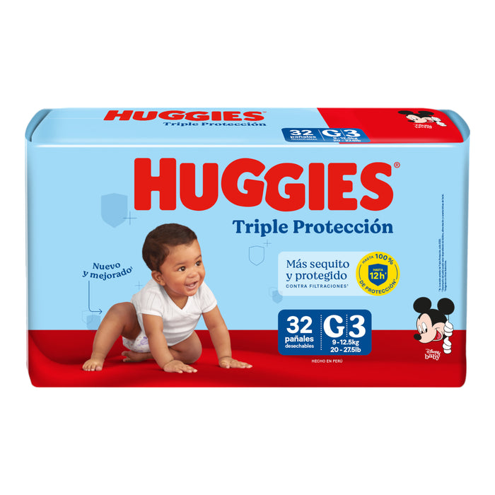 Huggies Triple Proteccion G X 32 Unidades