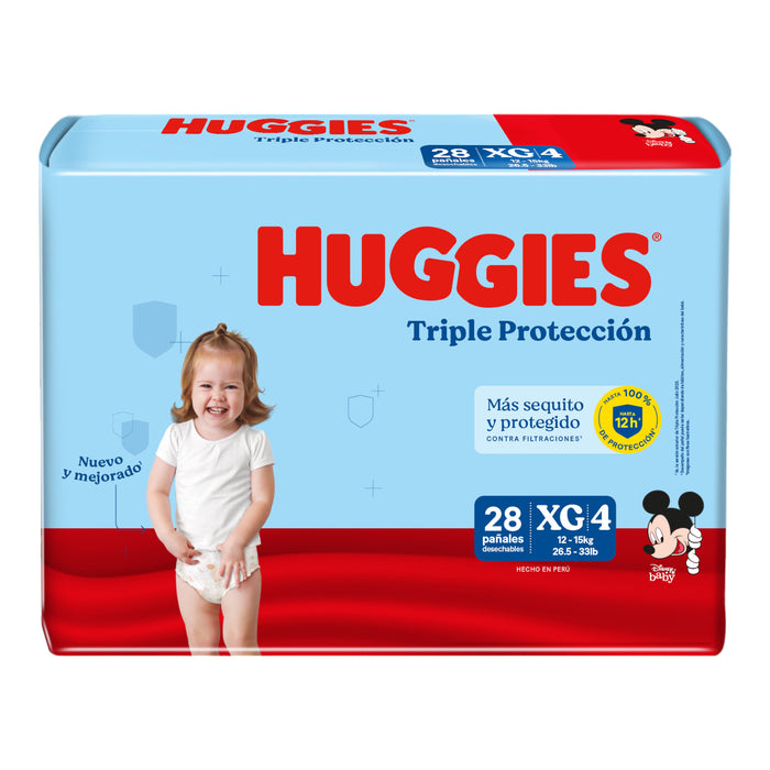 Huggies Triple Proteccion Xg X 28 Unidades