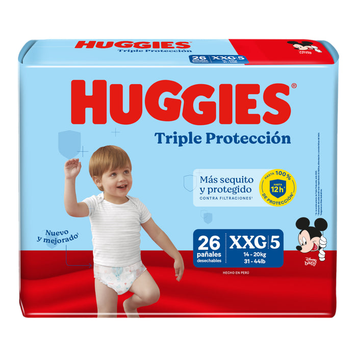 Huggies Triple Proteccion Xxg X 26 Unidades