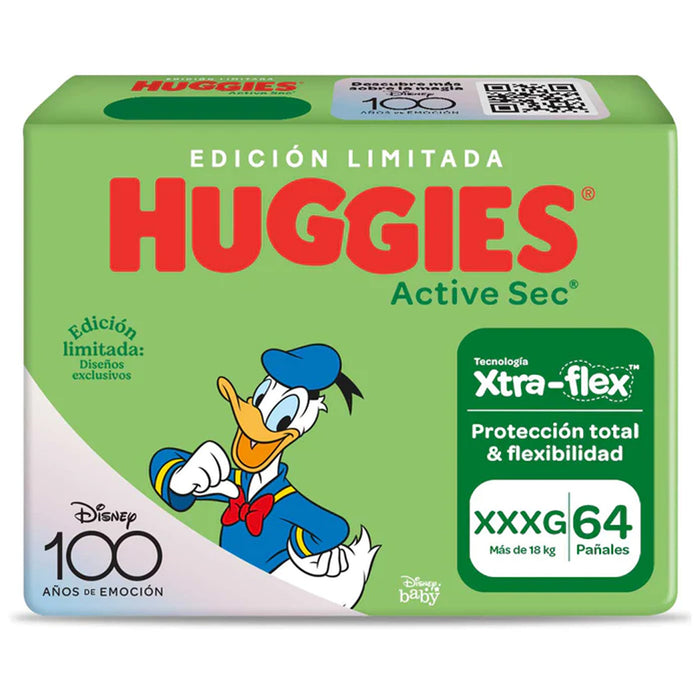 Huggies Active Sec Pañales Edición Limitada Talla Xxxg X 64 Unidades