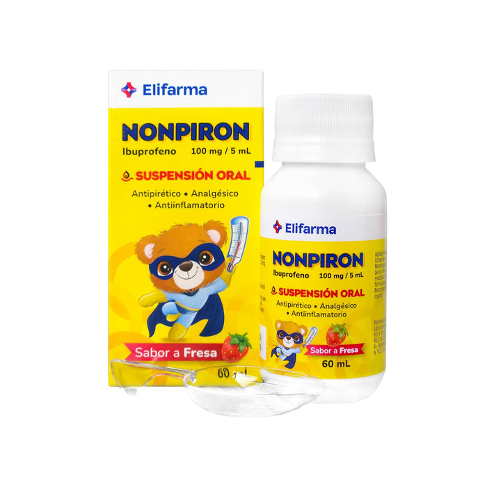 Nonpiron 100Mg/5Ml Ibuprofeno Sabor Fresa X 60Ml