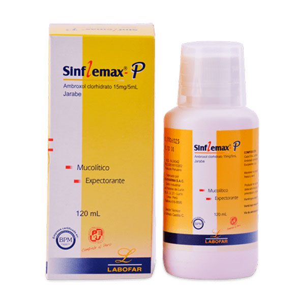 Simflemax P 15Mg 5Ml Jarabe X 120Ml Ambroxol