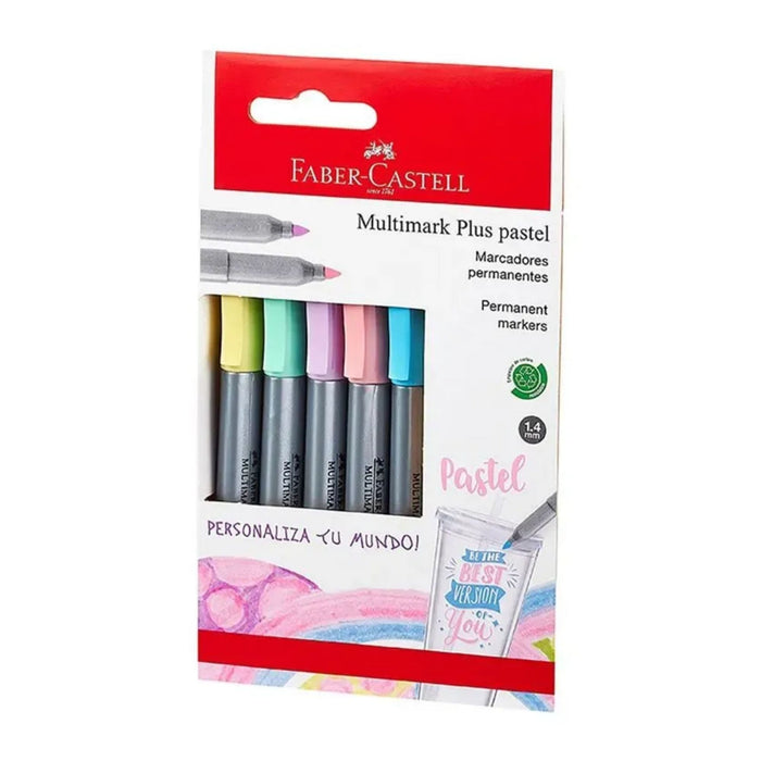 Marcador Faber Castell Multimark Plus Pastel X 5 Unidades