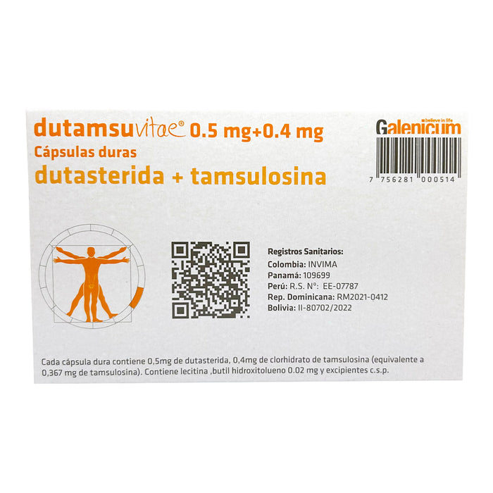 Dutamsuvitae X 30 Cap Tamsulosina Dutasterida