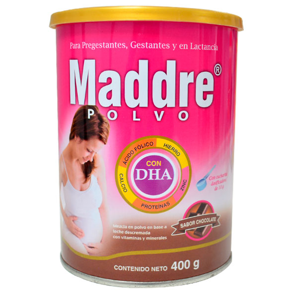 Maddre Con Dha Sabor Chocolate Proteina Prenatal X 400G