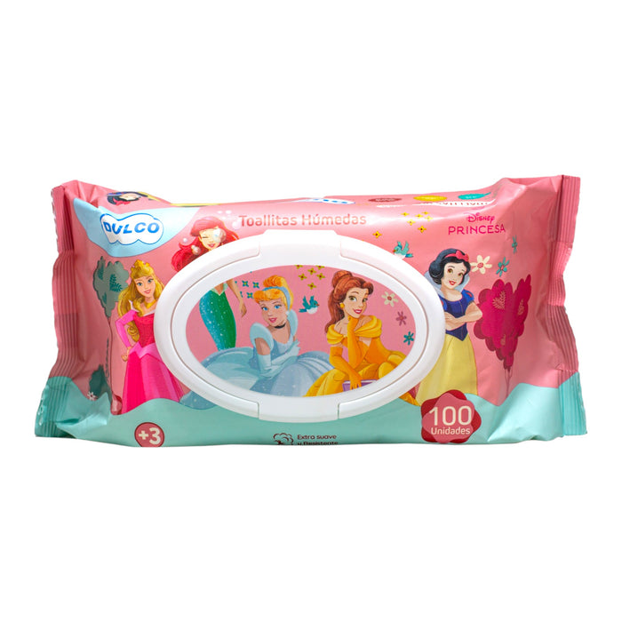 Toallitas Húmedas Dulco Princesas X 100 Unidades