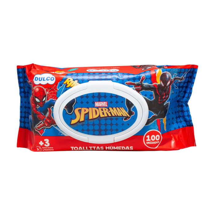 Toallitas Húmedas Dulco Spiderman X 100 Unidades