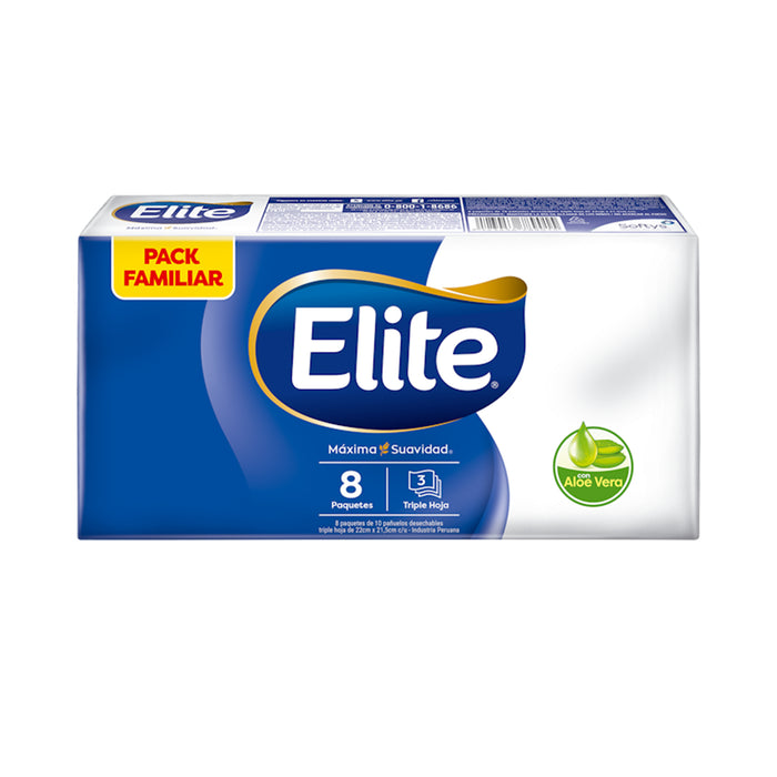 Pañuelos Elite Triple Hoja Paquete X 8 Unidades