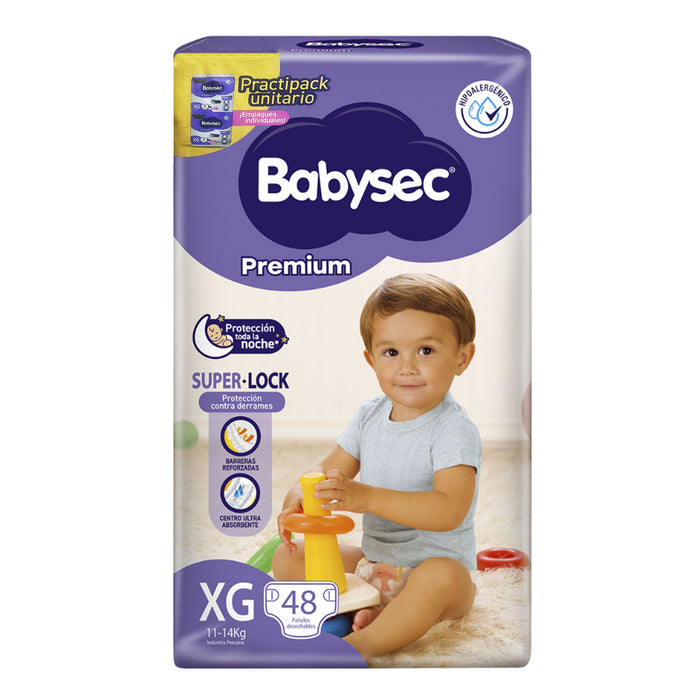 Pañal Babysec Premium Superlock Xg X 48 Unidades