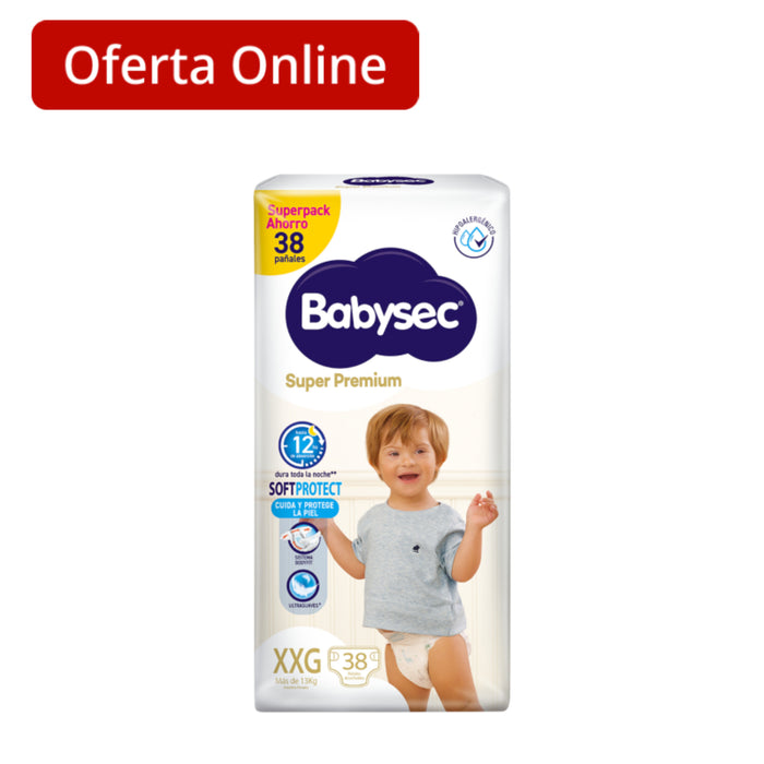Pañal Super Premium Babysec Talla Xxg X 38 Unidades