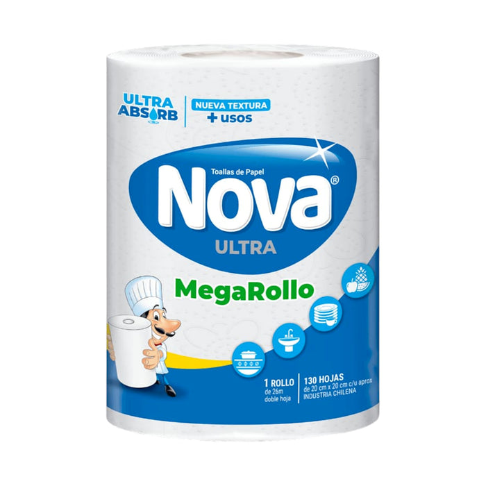 Toallas De Cocina Nova Ultra Doble Hoja X 1 Rollo