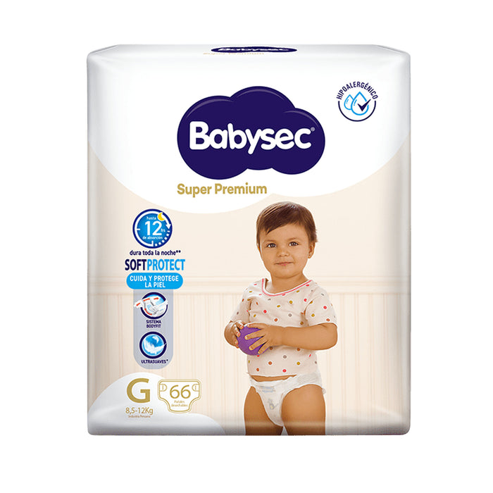 Pañal Babysec Super Premium G X 66 Unidades