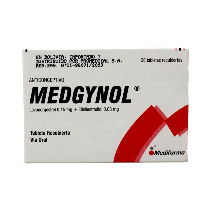 Medgynol X 28 Tab Levonorgestrel Etinilestradiol