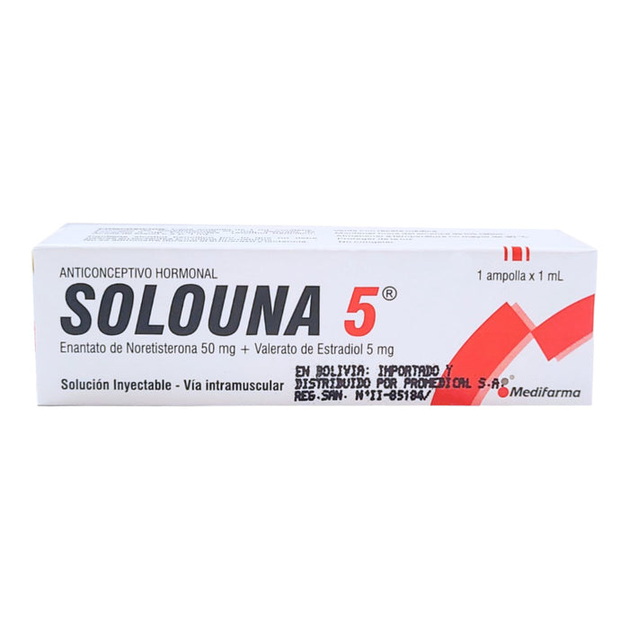 Solouna 5 Im 1Ml Noretisterona Estradiol X 1 Ampolla