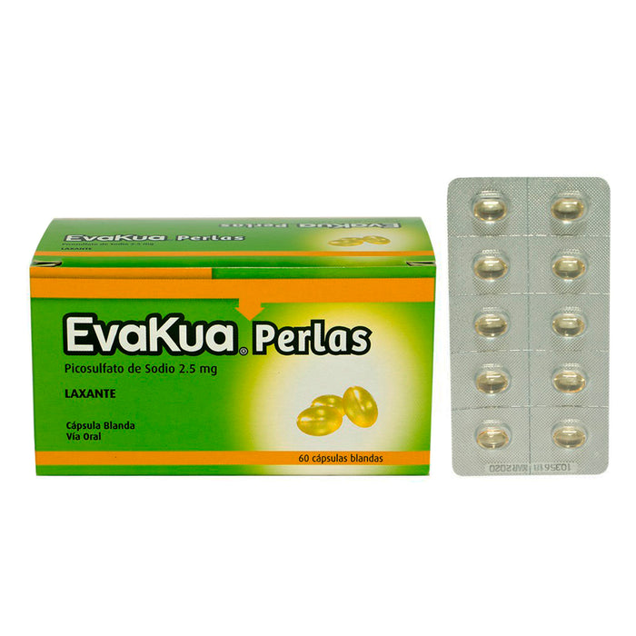 Evakua Perlas 2.5Mg Picosulfato Sodio X 60 Capsulas Blandas