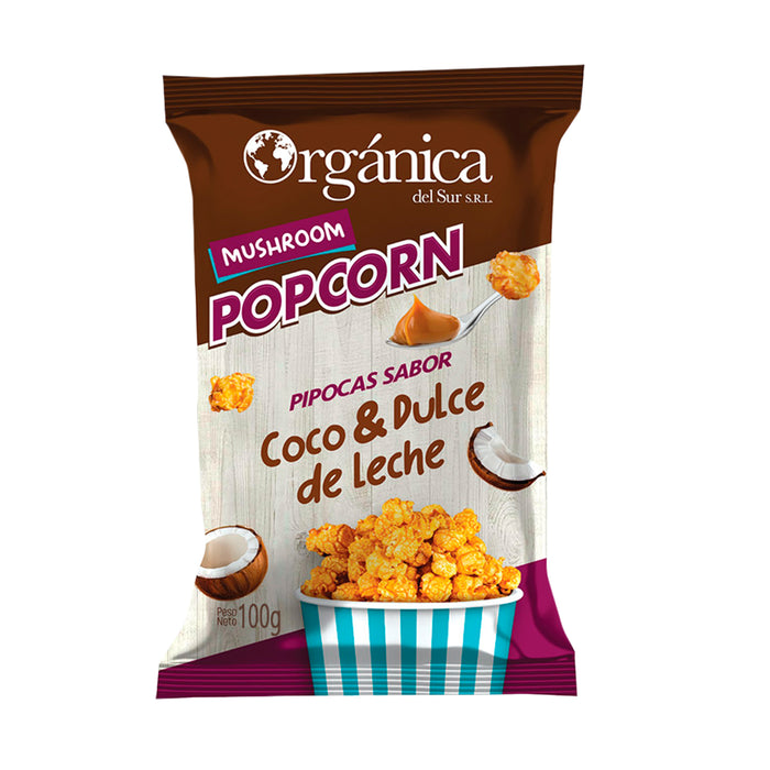 Popcorn Pipocas Sabor Coco Y Dulce De Leche X 100G