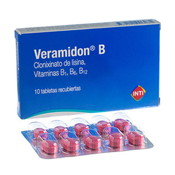 Veramidon B Clonixinato De Lisina 250Mg Vitamina B1 B6 Y B12 250Mg X Tableta