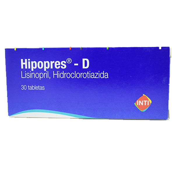 Hipopres D Lisinopril 20Mg Y Hidroclorotiazida 12.5Mg X Tableta