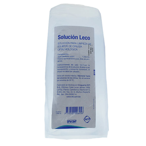Solucion Leco X 1000Ml Agua Destilada Esteril