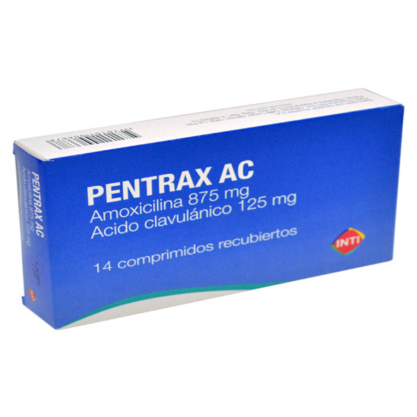 Pentrax Ac Amoxicilina 875Mg Y Acido Clavulanico 125Mg X Tableta