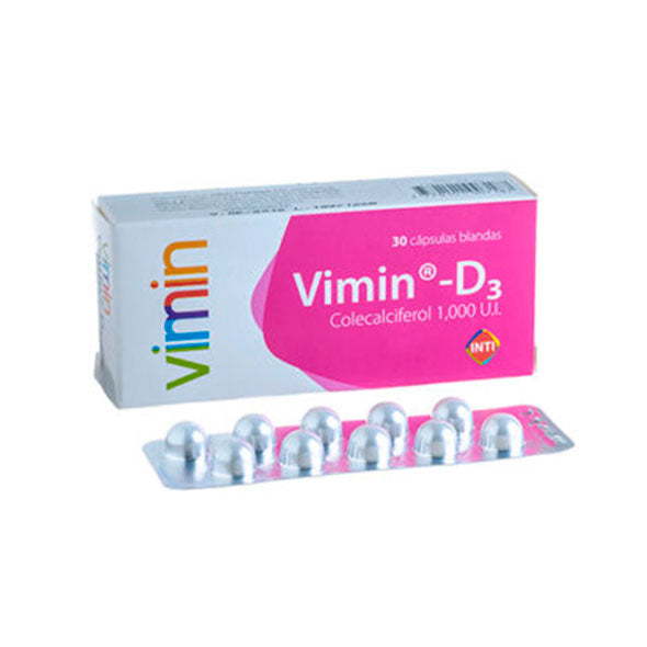 Vimin D3 Vitamina D3 1000Ui X Capsula Blanda