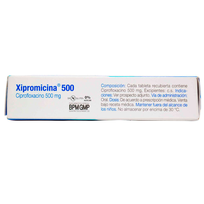 Xipromicina Ciprofloxacina 500Mg X Tableta