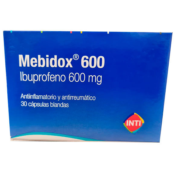 Mebidox Ibuprofeno 600Mg X Capsula Blanda