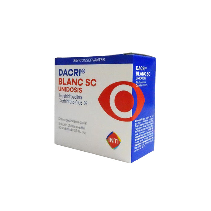 Dacriblanc Sc 0.05% Caja Tetrahidrozolina X 30 Unidadesois 0.5Ml