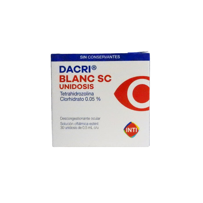 Dacriblanc Sc 0.05% Caja Tetrahidrozolina X 30 Unidadesois 0.5Ml