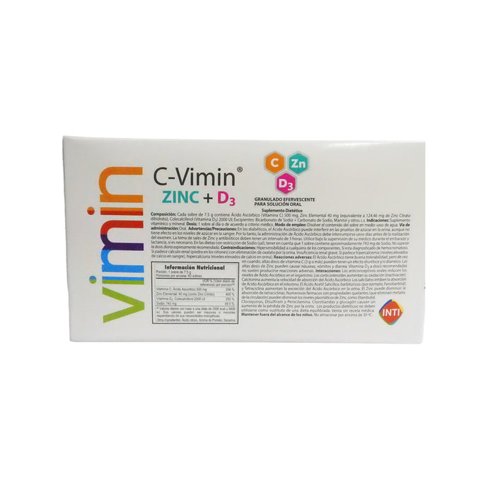C-Vimin Zinc+D3 X 60 Sobres Efervescentes