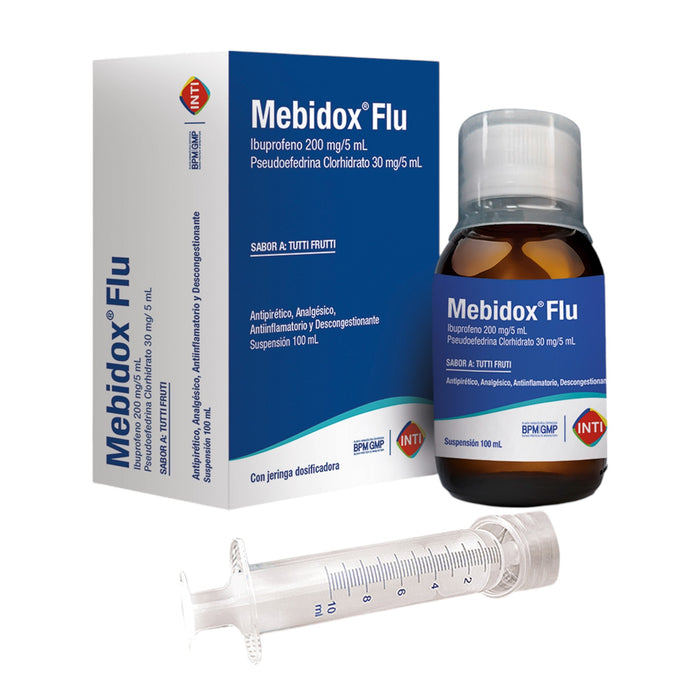 Mebidox Flu Ibuprofeno / Pseudoefedrina Suspensión X 100Ml