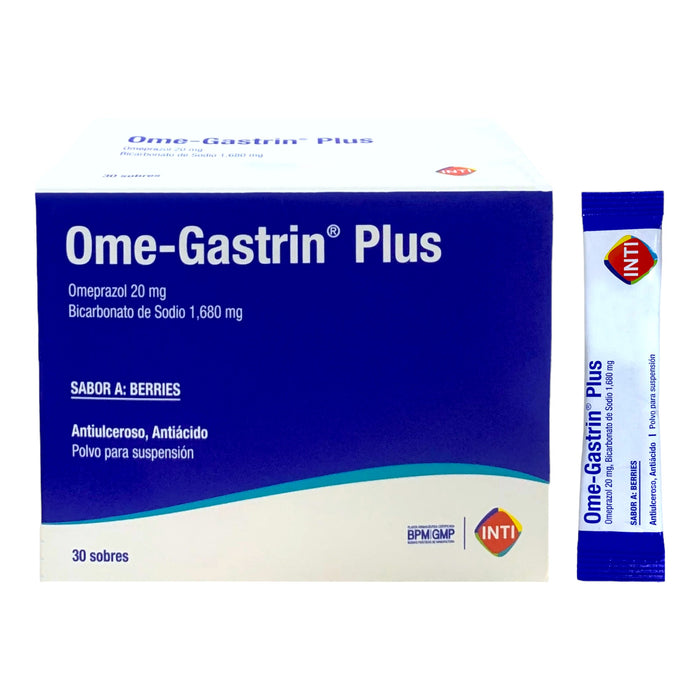 Ome-Gastrin Plus Omeprazol / Bicarbonato X Sobre