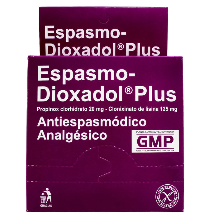 Espasmo Dioxadol Plus 20Mg Propinox Y 125Mg Clonixinato De Lisina X Tableta