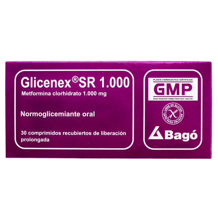 Glicenex Sr 1000Mg Metformina X Tableta