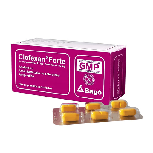 Clofexan Forte Paracetamol 750Mg Y Diclofenaco Sodico 75Mg X T...