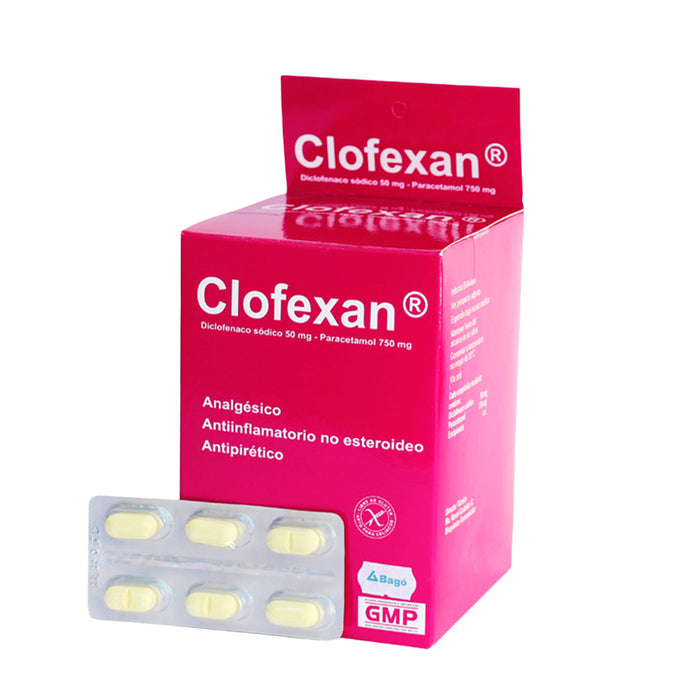 Clofexan Diclofenaco Paracetamol X Comprimido