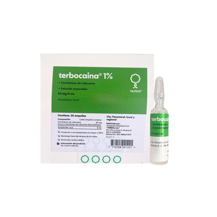 Terbocaina Lidocaina 1% Im X 25 Ampolla / 5Ml