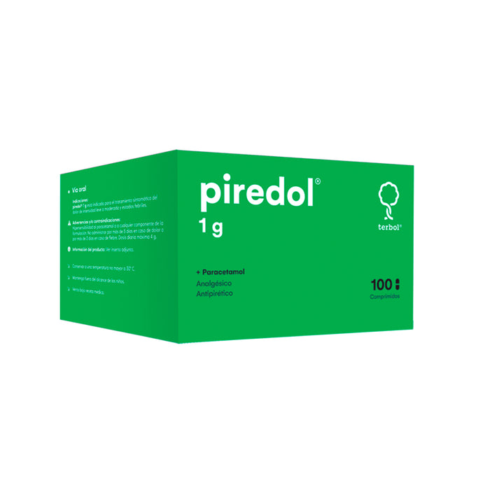 Piredol Paracetamol 1G X 100 Comprimidos